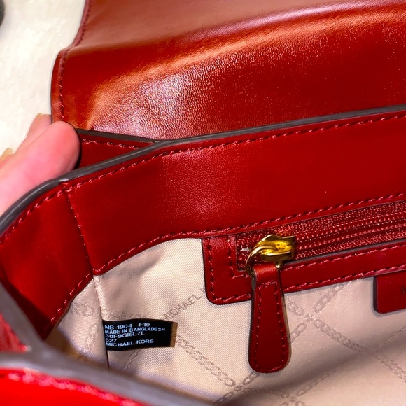 Michael Kors Bag Shoulder Crossbody Cognac Brown Leather & Suede - Picture 4 of 16